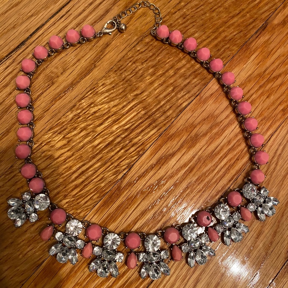Pink jcrew statement necklace